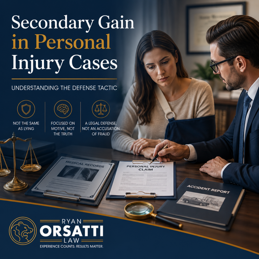 Secondary Gain in Personal Injury Cases: The Defense Tactic That Is Not the Same as Lying
