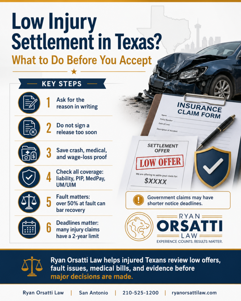 What Should I Do If the Insurance Company Undervalues My Injury Claim in Texas?