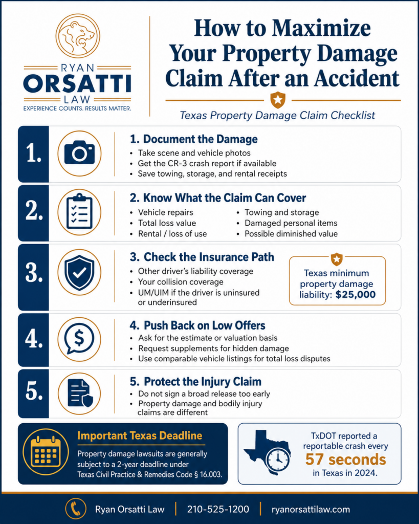 How to Maximize Your Property Damage Claim After a Car Accident in Texas
