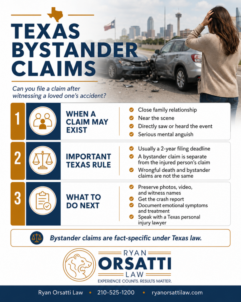 Can You File a Bystander Claim in Texas After Witnessing a Loved One’s Accident?