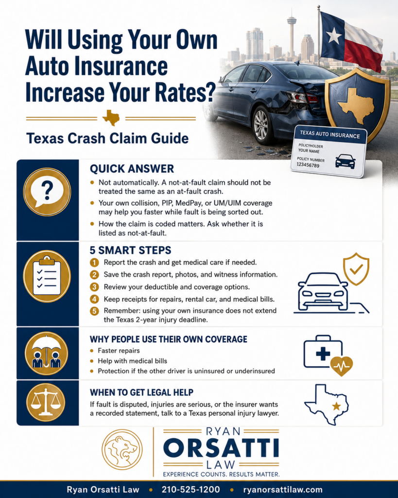 Will Using My Own Auto Insurance After a Texas Crash Increase My Rates?