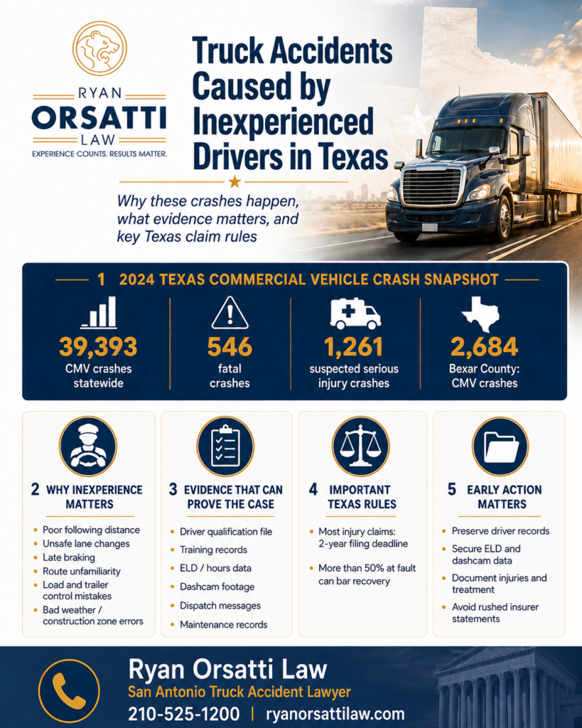 Truck Accidents Caused by Inexperienced Drivers in Texas