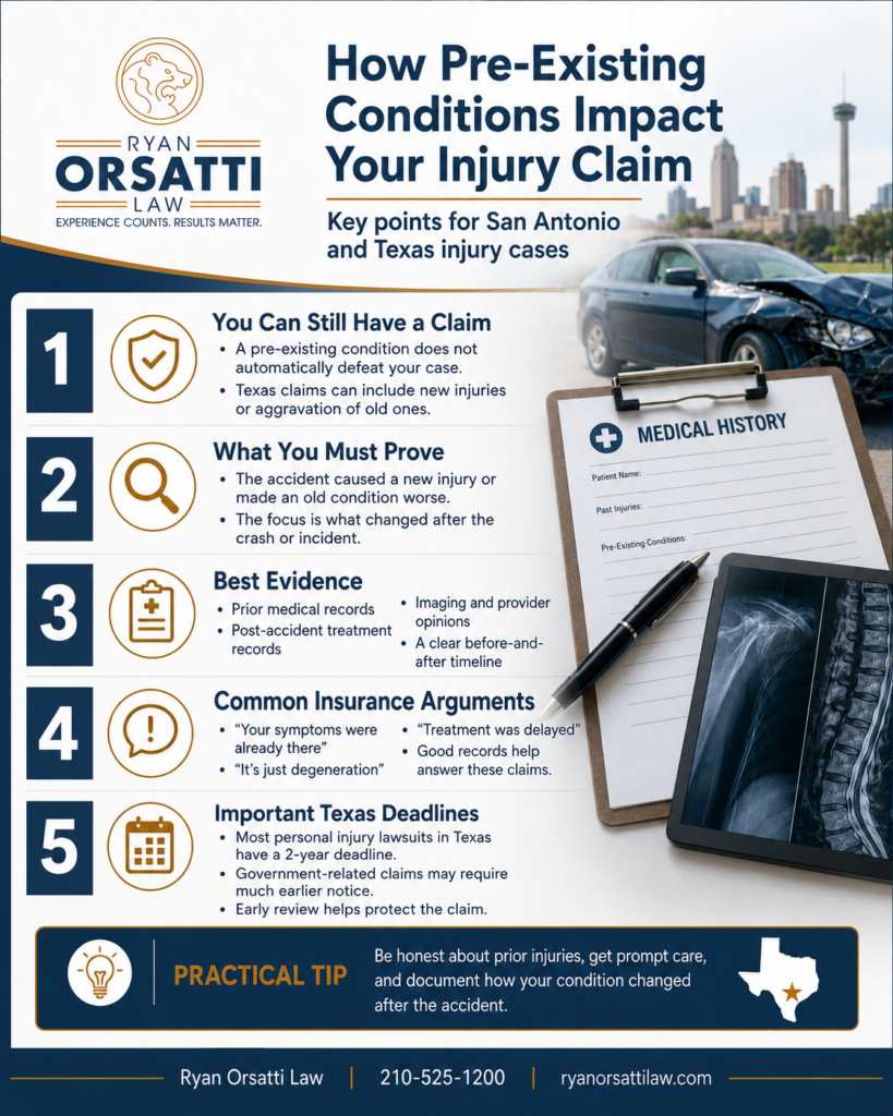 How Pre-Existing Conditions Impact Your San Antonio Personal Injury Claim