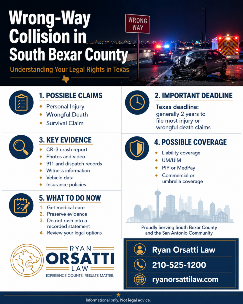 Tragic Wrong-Way Collision in South Bexar County: Understanding Your Legal Rights