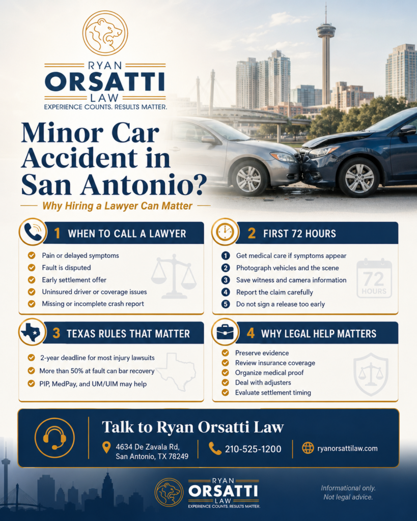 Do I Need a Lawyer After a Minor Car Accident in San Antonio?
