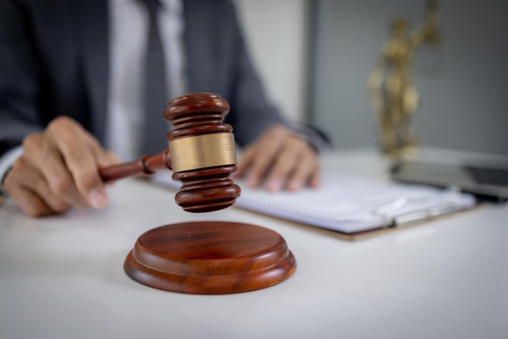 Personal Injury Lawyer with gavel in hand